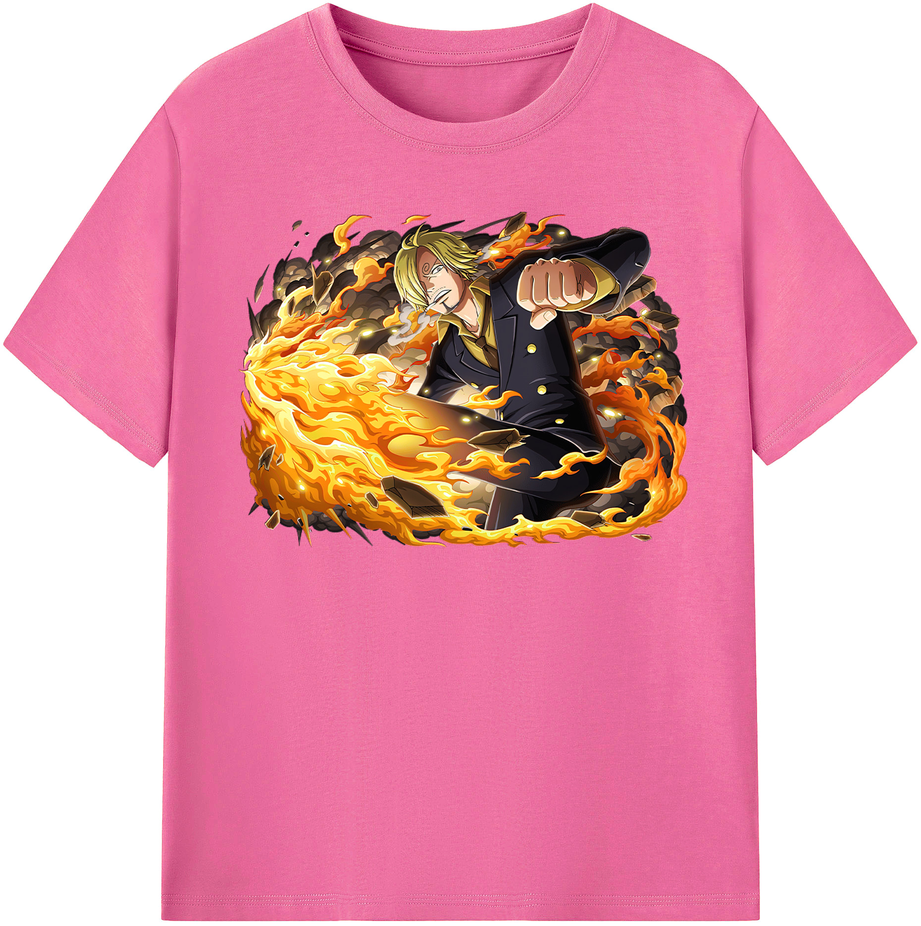 （画像用） ワンピース サンジ ONE PIECE Sanji レディースカジュアルプリントTシャツ（綿100％）